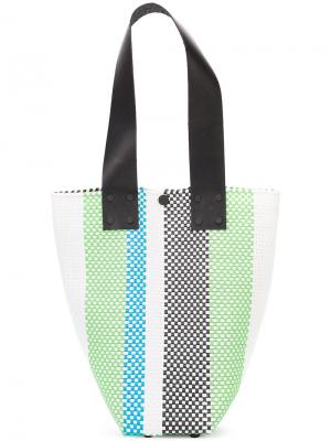 Плетеная сумка в полоску Truss Nyc. Цвет: многоцветный