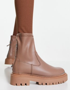 Бежевые эластичные ботинки-носки на толстой подошве Alima-Светло-бежевый цвет ALDO