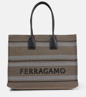 Большая сумка-тоут из жаккардовой ткани , разноцветный Ferragamo