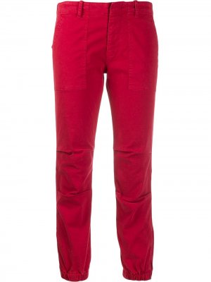 Укороченные брюки в стиле милитари Nili Lotan. Цвет: красный