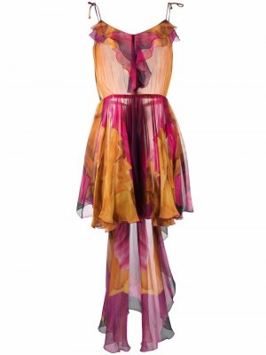 Расклешенное платье мини Maria Lucia Hohan. Цвет: оранжевый