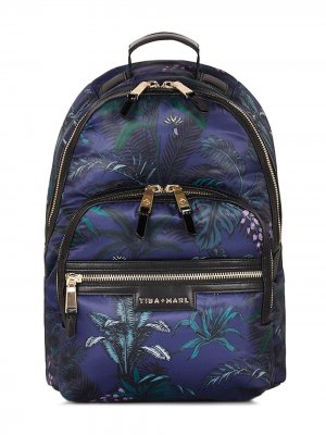 Рюкзак для мамы Elwood Botanical с принтом Tiba + Marl. Цвет: синий