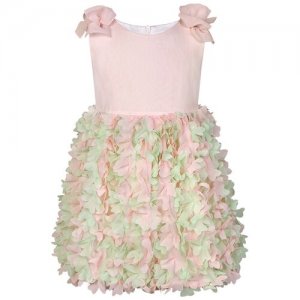 Платье для девочки HP22093-46 цвет розовый размер 2 года Aletta. Цвет: розовый/зеленый