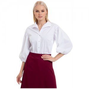 Блуза , размер 48-50, белый ONateJ. Цвет: белый