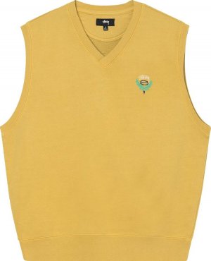Жилет Fleece Vest 'Yellow', желтый Stussy