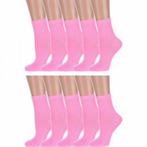 Носки , 10 пар, размер 36-40, розовый HOBBY LINE. Цвет: розовый