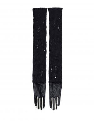 Высокие перчатки с шерстяным рукавом Yohji Yamamoto