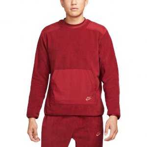 Мужской пуловер на флисовой подкладке с логотипом, красный DD4855-677 Nike