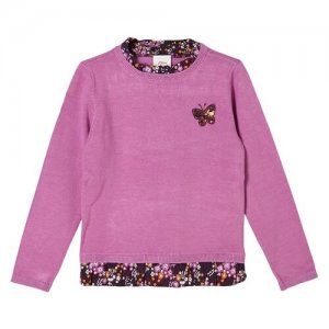 Пуловер для девочек, , артикул: 403.10.108.17.170.2102878, цвет: розовый (код цвета 4449), размер: 92/98 s.Oliver. Цвет: розовый