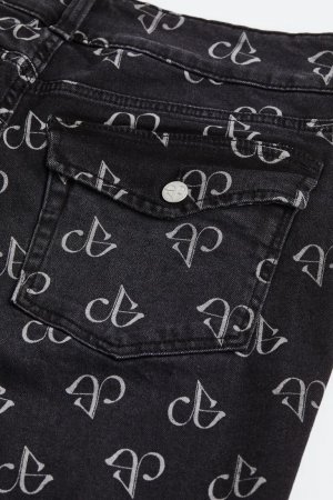 Расклешенные низкие джинсы , серый H&M