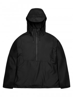 Куртка-анорак с молнией до половины , черный Rains