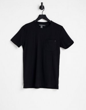Черная футболка с карманом -Черный French Connection