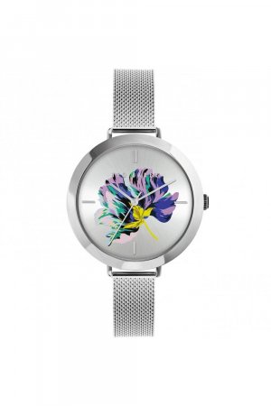 Модные аналоговые кварцевые часы Ammy Pop из нержавеющей стали - Bkpamf112Uo , серебро Ted Baker