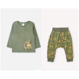 Комплект одежды  детский, брюки и джемпер, повседневный стиль, размер 68, зеленый crockid. Цвет: зеленый