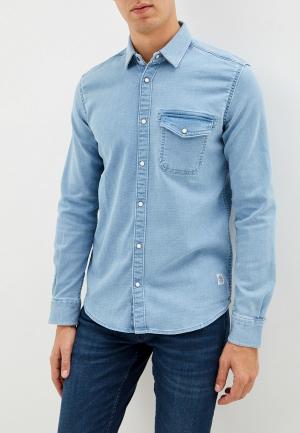 Рубашка джинсовая Tom Tailor. Цвет: голубой
