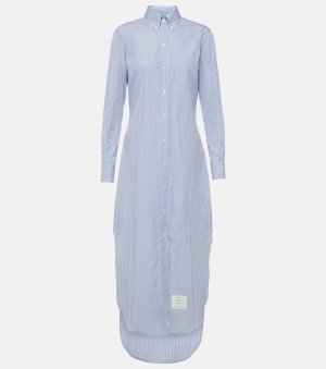 Хлопковое платье-рубашка , синий Thom Browne