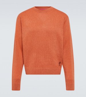 Кашемировый свитер с вышивкой , оранжевый The Elder Statesman