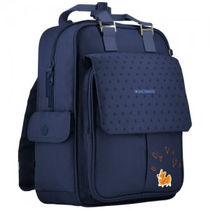 Рюкзак , текстиль, отделение для ноутбука, внутренний карман, синий Bruno Visconti. Цвет: синий