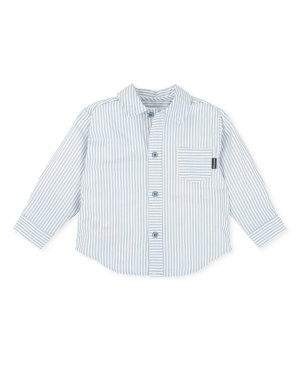 Рубашка с длинными рукавами для мальчика и полосатым принтом , разноцветные Tutto Piccolo