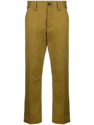 Укороченные брюки прямого кроя Pt01. Цвет: зеленый