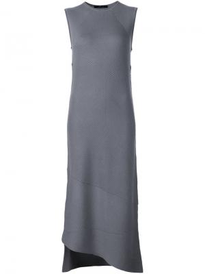 Вязаное платье Victor Alfaro. Цвет: серый