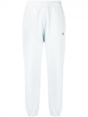 Спортивные брюки с вышивкой Orb Vivienne Westwood. Цвет: синий