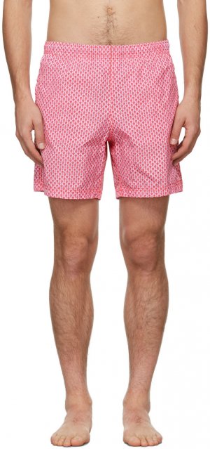 Розовые плавки-шорты в горошек с черепом Alexander McQueen
