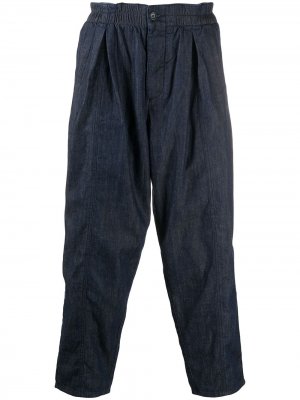 Укороченные джинсы свободного кроя YMC. Цвет: синий
