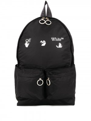 Рюкзак с логотипом Off-White. Цвет: черный
