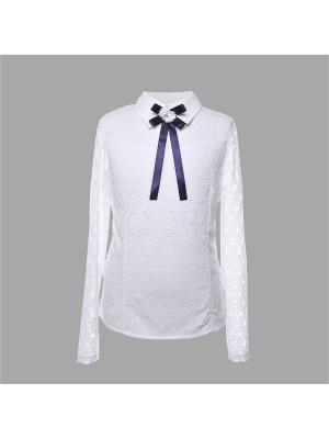 Блузка 7 одежек. Цвет: белый