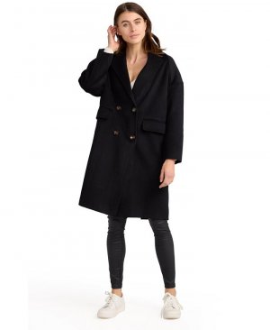 Женское пальто большого размера Amnesia, черный Belle & Bloom