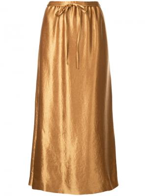 Расклешенная юбка Estnation. Цвет: металлический