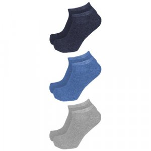 Носки 3 пары, размер 27-29, серый, синий Tuosite. Цвет: синий/серый