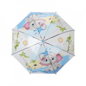 Зонт трость полуавтоматический для девочек INSTREET. Цвет: мульти