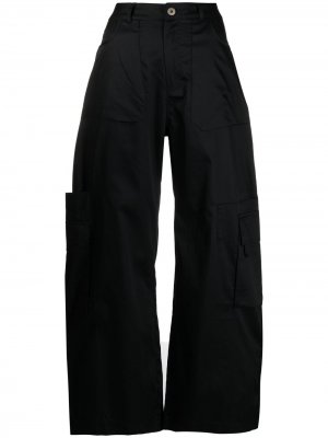 MarquesAlmeida атласные брюки широкого кроя Marques'Almeida. Цвет: черный