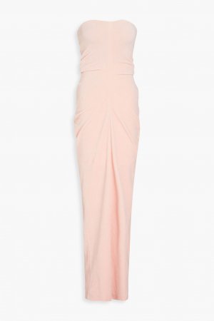 Велюровое платье макси без бретелек со сборками ALEXANDER WANG, розовый Wang