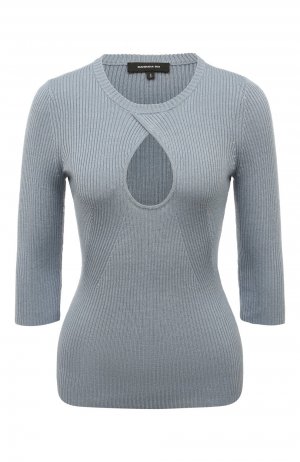 Пуловер из шерсти и шелка Barbara Bui. Цвет: голубой