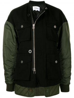 Куртка в стиле милитари со вставками Enföld. Цвет: черный