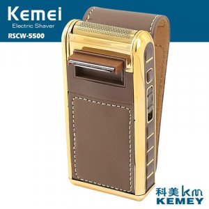 Портативная электробритва винтажный кожаный триммер для бороды электрические сабельные бритвы KM-5500 Kemei