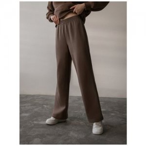 Свободные брюки в спортивном стиле, Кофе, L Lichi. Цвет: коричневый