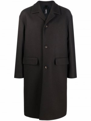 Однобортное пальто Cavallino Hevo. Цвет: коричневый
