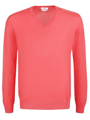 Кашемировый пуловер BILANCIONI. Цвет: розовый