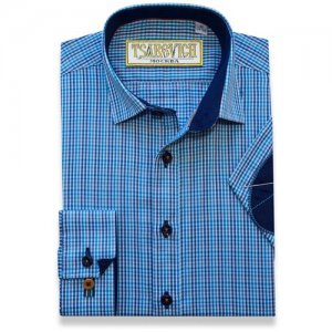 Рубашка детская Smart 5 LOK размер (152-158) Tsarevich. Цвет: синий