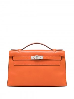 Клатч Kelly Cut 2009-го года Hermès. Цвет: оранжевый