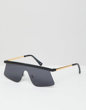 Солнцезащитные очки с черными стеклами -Синий 7X