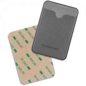 Картхолдер / Футляр Чехол для карты пропуска телефона на клеевой основе, цвет Зеленый Flexpocket. Цвет: зеленый