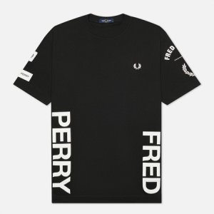 Мужская футболка Bold Branding Fred Perry. Цвет: чёрный
