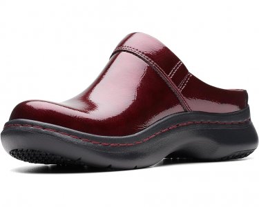 Сабо Pro Clog, цвет Burgundy Patent Synthetic Clarks