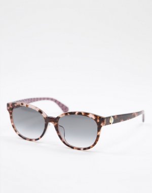 Солнцезащитные очки с квадратными линзами -Коричневый цвет Kate Spade
