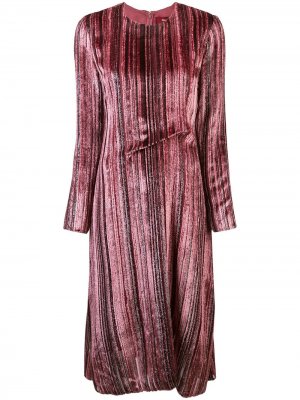 Расклешенное текстурное платье Sies Marjan. Цвет: розовый